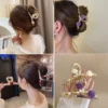 French Romantic Rose Flower Clip Pearl Hair Retro Elegant Large Size