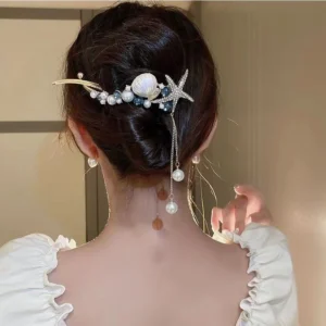 Tassel Twist Hair Clip Back Head Simple One-word Clip A