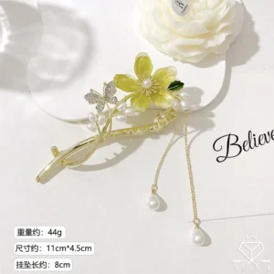 Tassel Twist Hair Clip Back Head Simple One-word Clip E