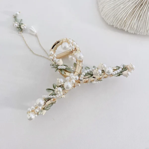 Tassel Twist Hair Clip Back Head Simple One-word Clip F