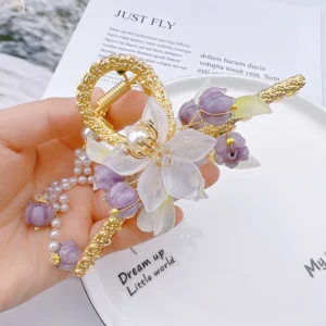 Tassel Twist Hair Clip Back Head Simple One-word Clip H