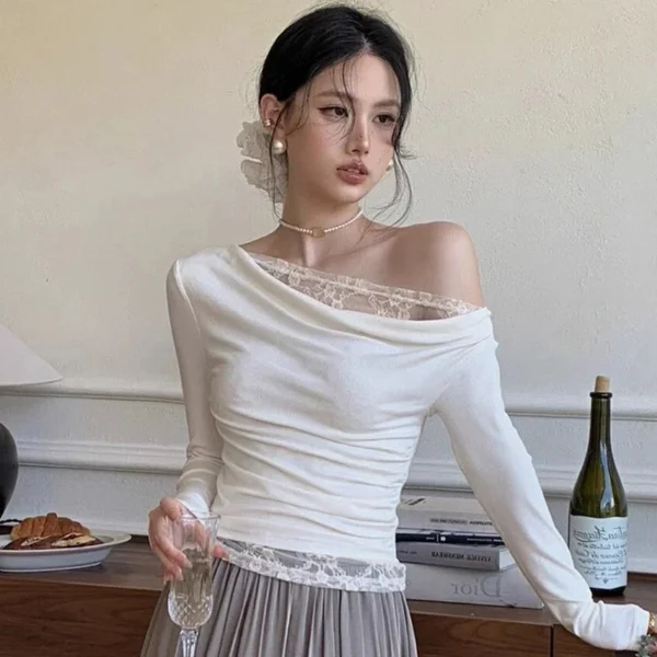 Mix Laces Long Sleeve Top
