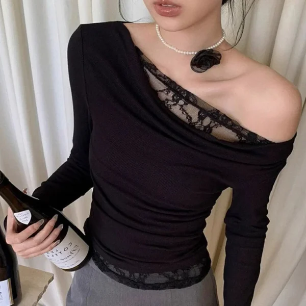 Mix Laces Long Sleeve Top