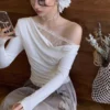 Mix Laces Long Sleeve Top
