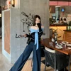 Off Shoulder Knitted Long Sleeve Top