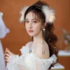 Super Fairy Feather Flower Pearl Tassel Double-Layer Headband