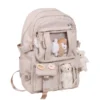 School backpack women bag pack window clear