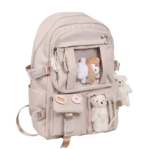 School backpack women bag pack window clear