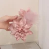 Brocade Autumn Winter New Style Flash Diamond Flower Shark Clip Super Fairy Feather Clip Back Head Princess Hair Clip