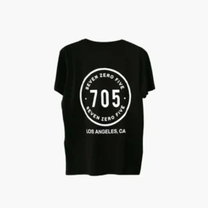 705 Graphic Print Oversized T-Shirt – Black
