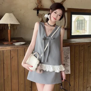 Elle Sleeveless Top + Skirt Two Piece Set